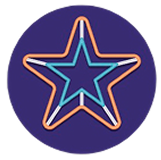 Decorative icon of a start