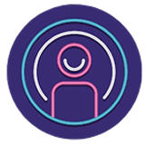 Decorative icon of a person